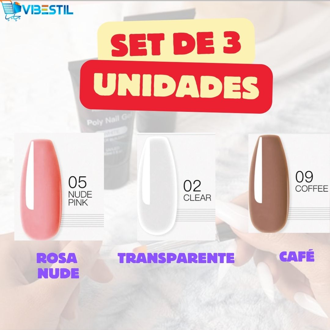 TRÍO POLYGEL ROSALIND - SET DE 3 UNIDADES 🎁