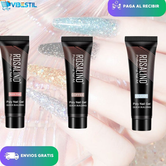 TRÍO POLYGEL ROSALIND - SET DE 3 UNIDADES 🎁