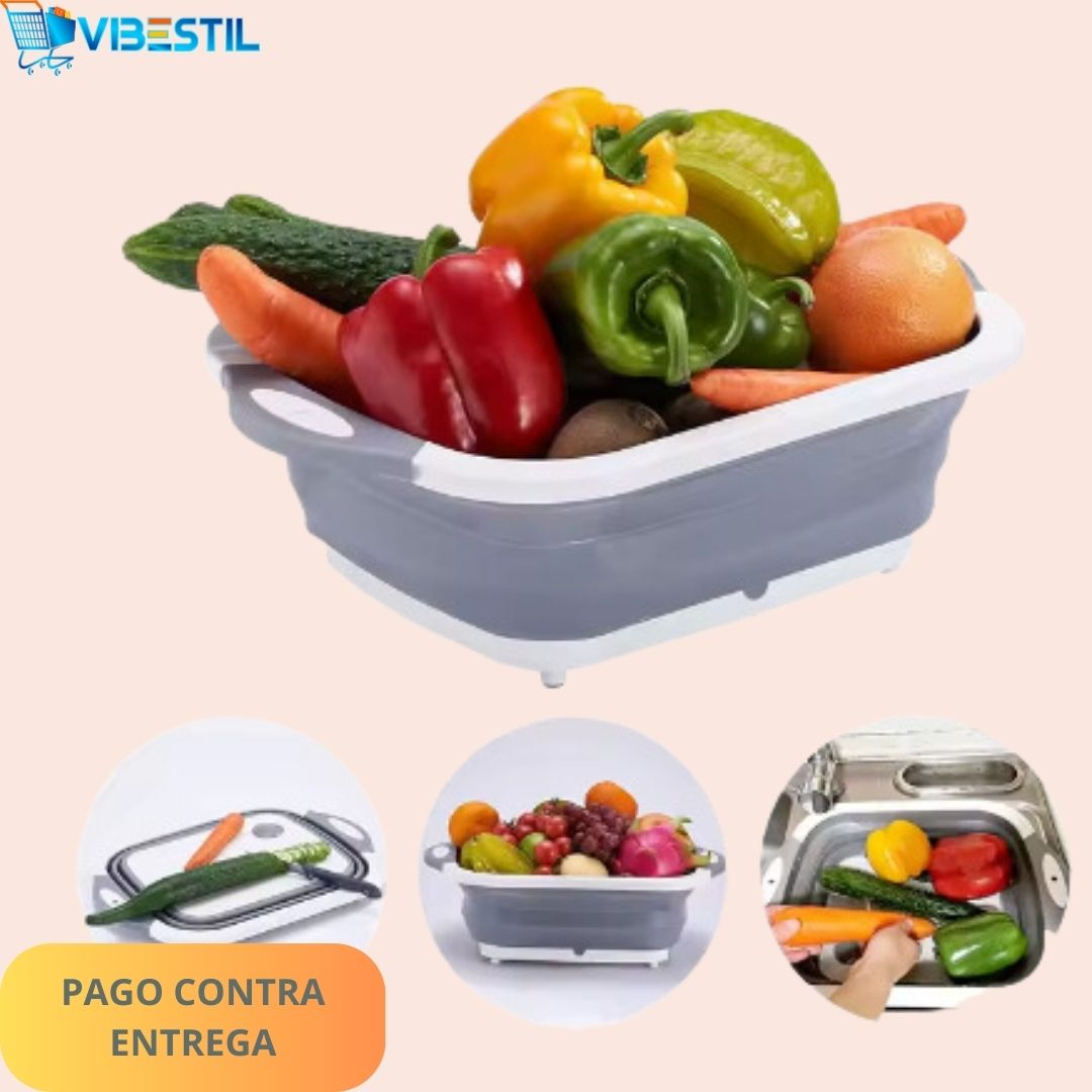 Tabla de Cocina Multifuncional Plegable +Mini Ebook Recetas de 🎁