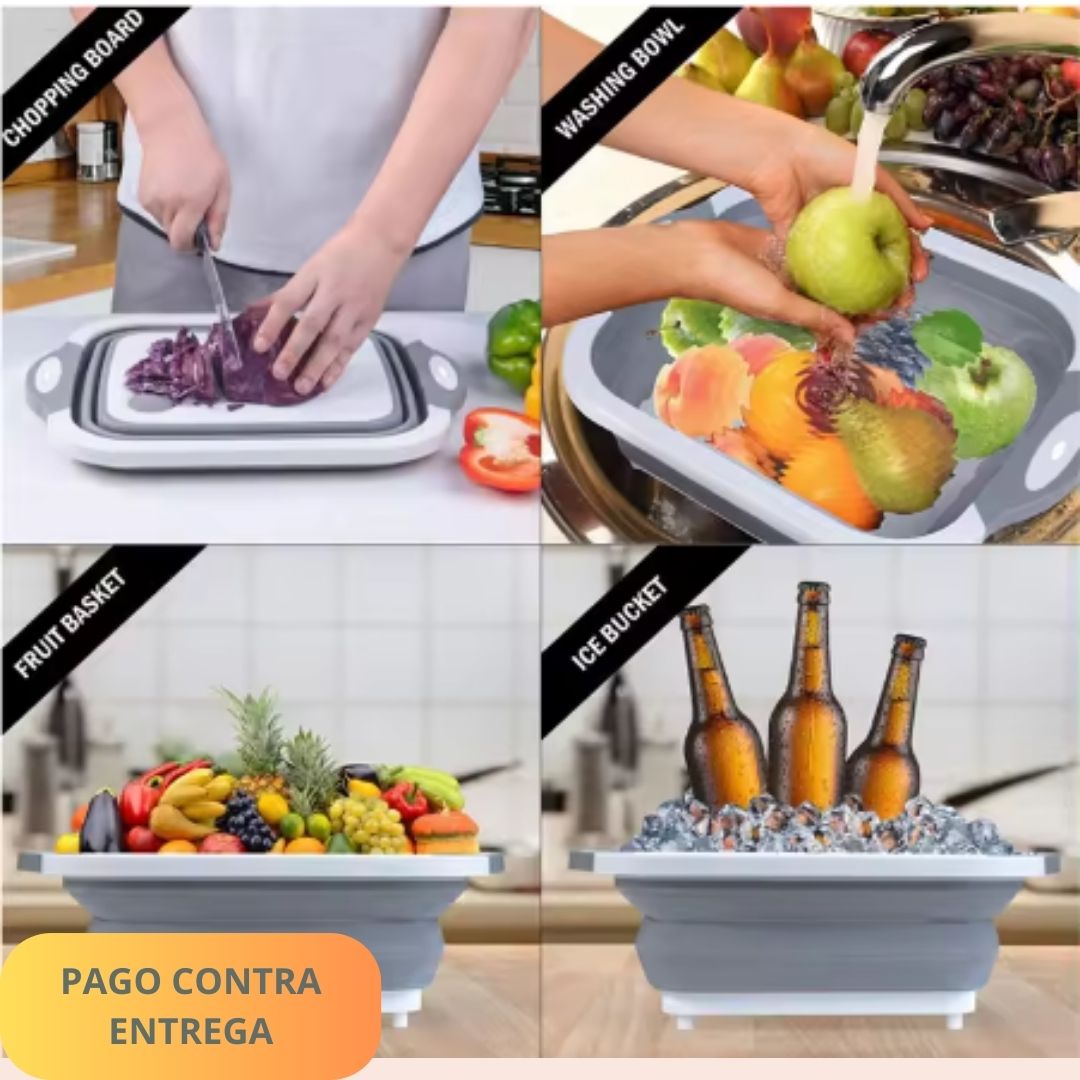 Tabla de Cocina Multifuncional Plegable +Mini Ebook Recetas de 🎁